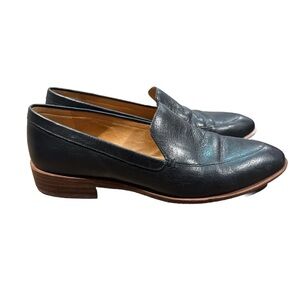 MADEWELL womens size 7 1/2 The Frances black leather pointed toe loafers